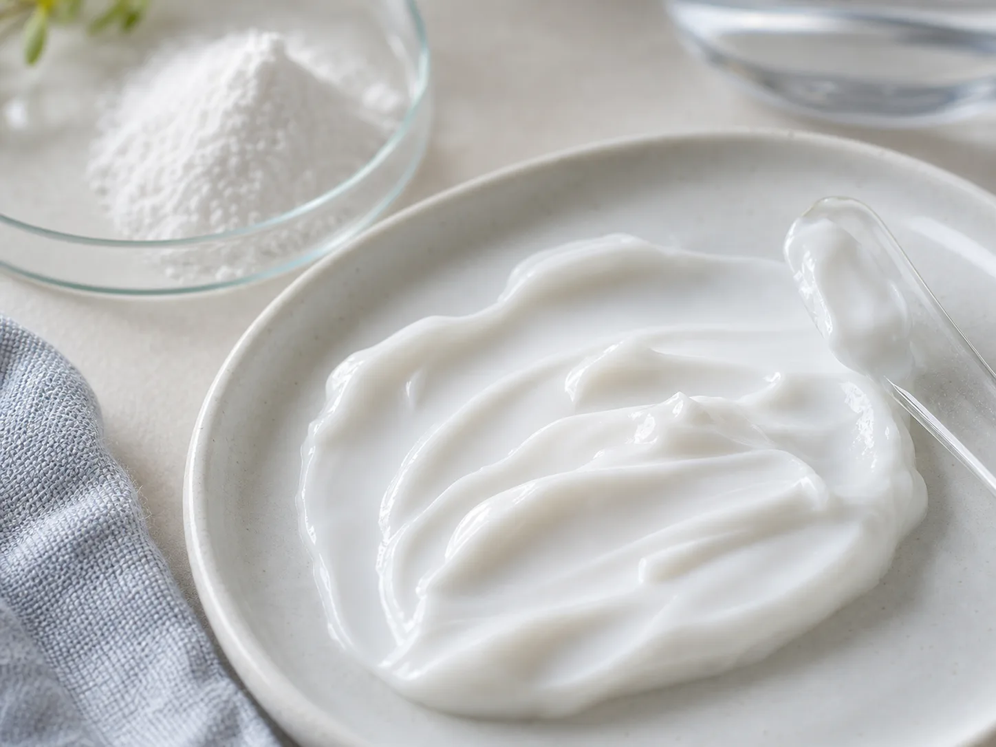 Allantoin 성분이 쓰이는 보습 제형 질감 이미지