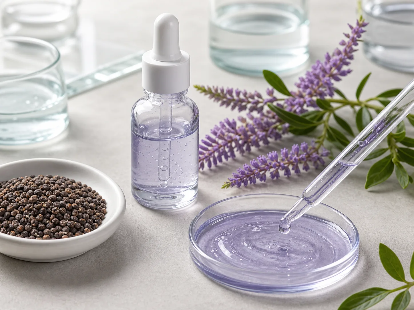Bakuchiol raw cosmetic material with formulation textures
