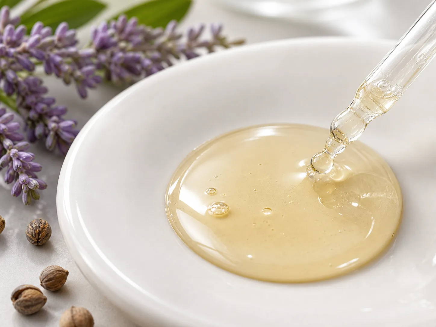 Bakuchiol product texture being applied to skin
