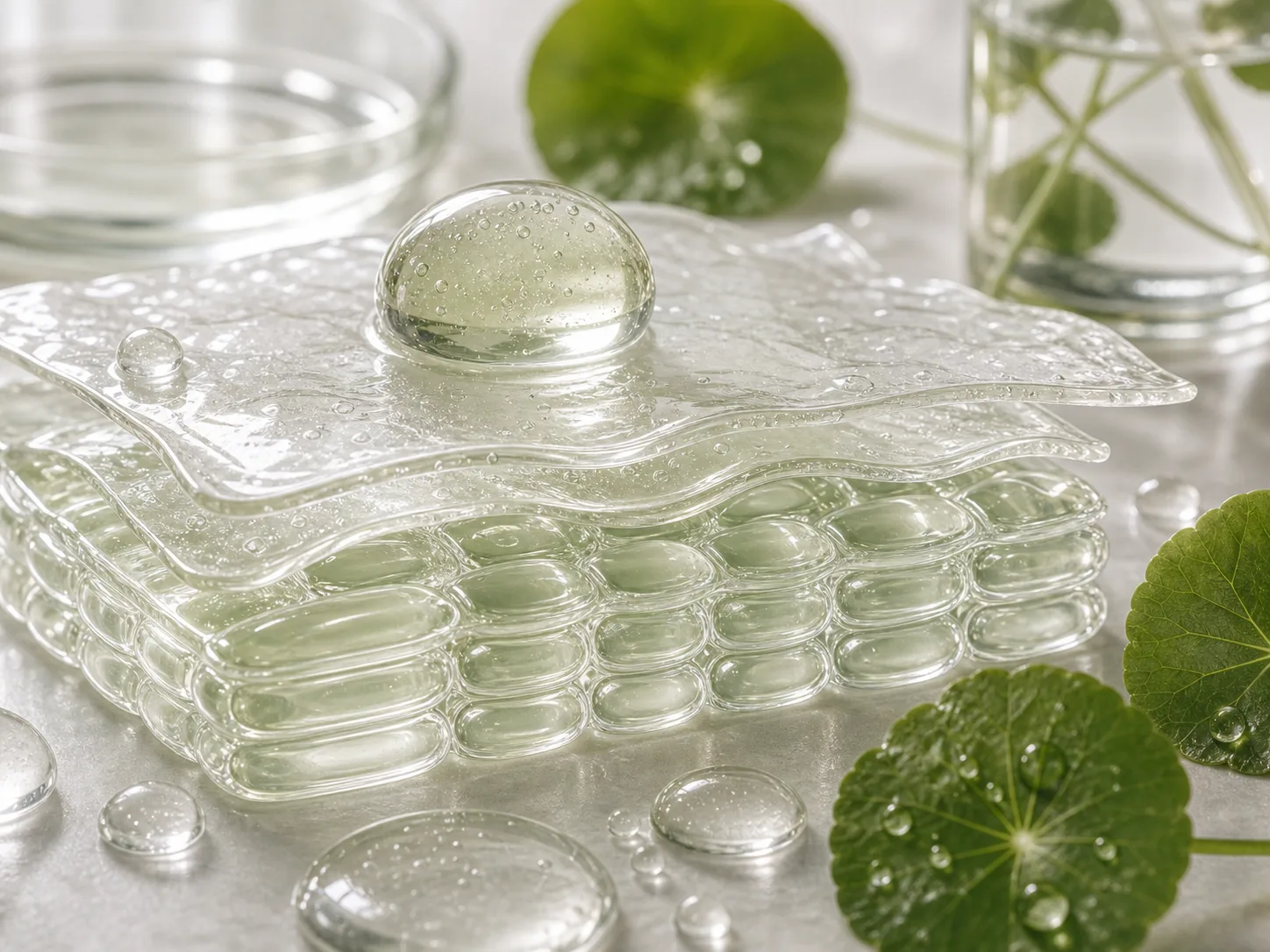 Centella Asiatica / Cica and a skin-layer absorption visual