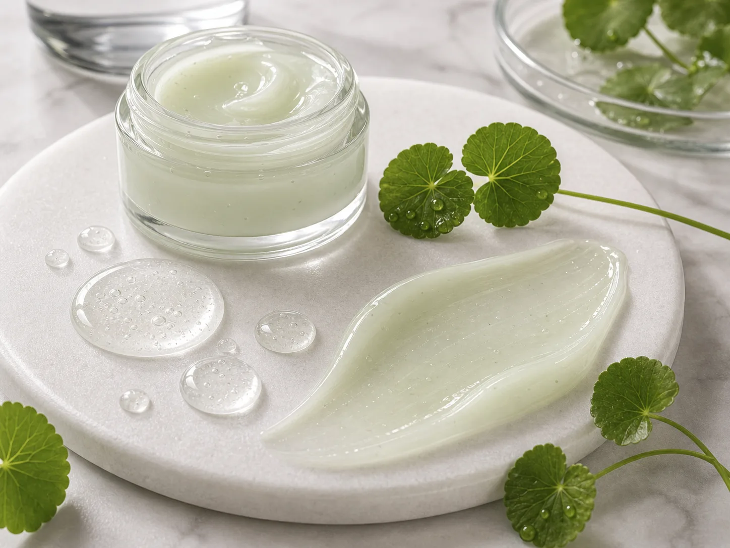 Centella Asiatica / Cica product texture being applied to skin