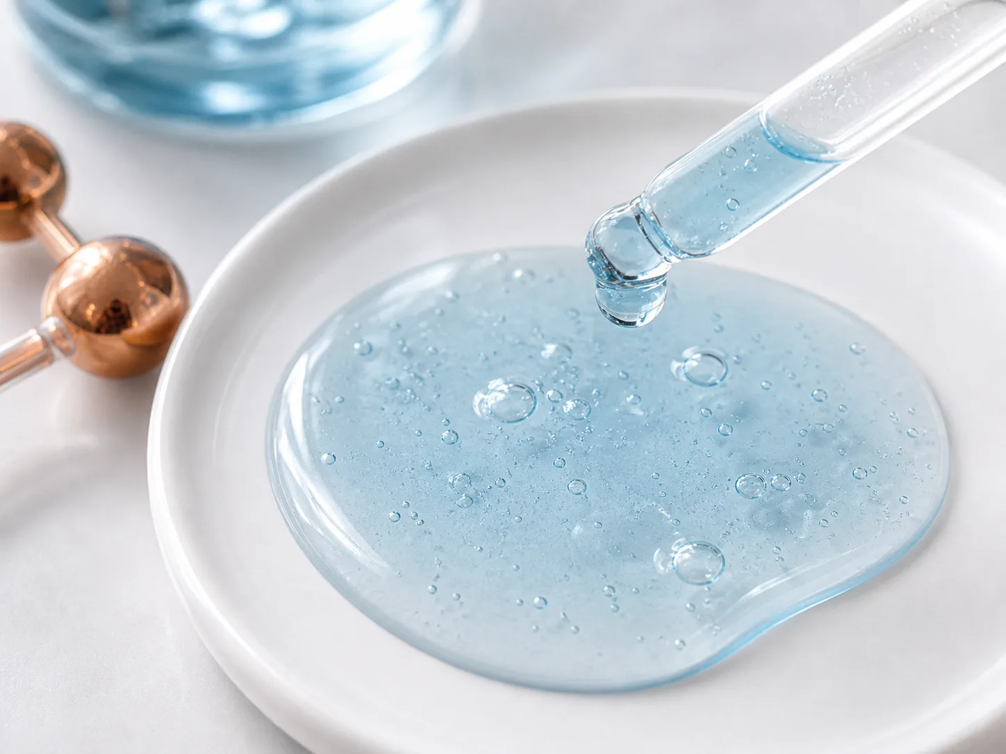 Copper Peptide product texture being applied to skin