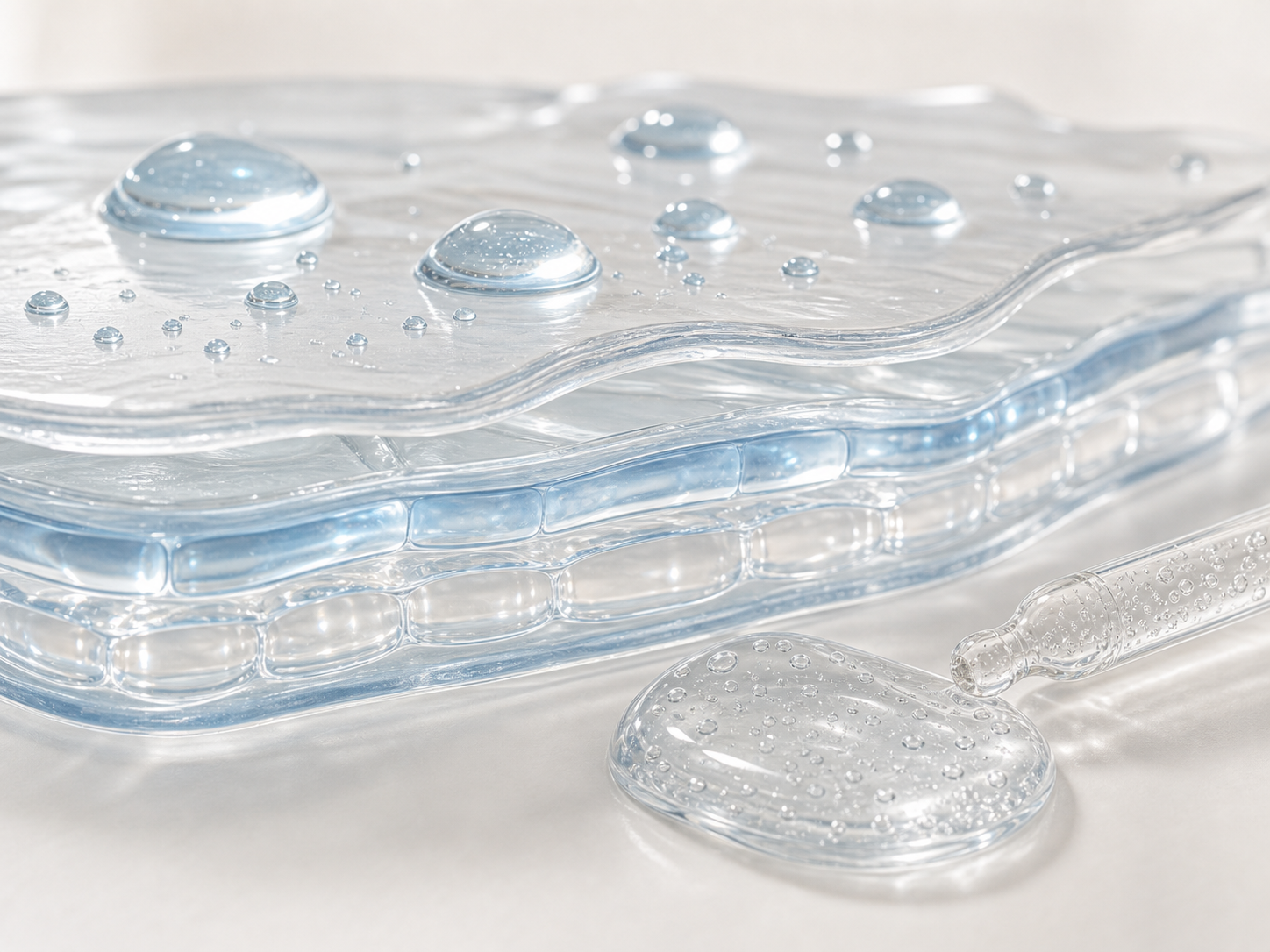 Hyaluronic Acid and a skin barrier lipid layer visual