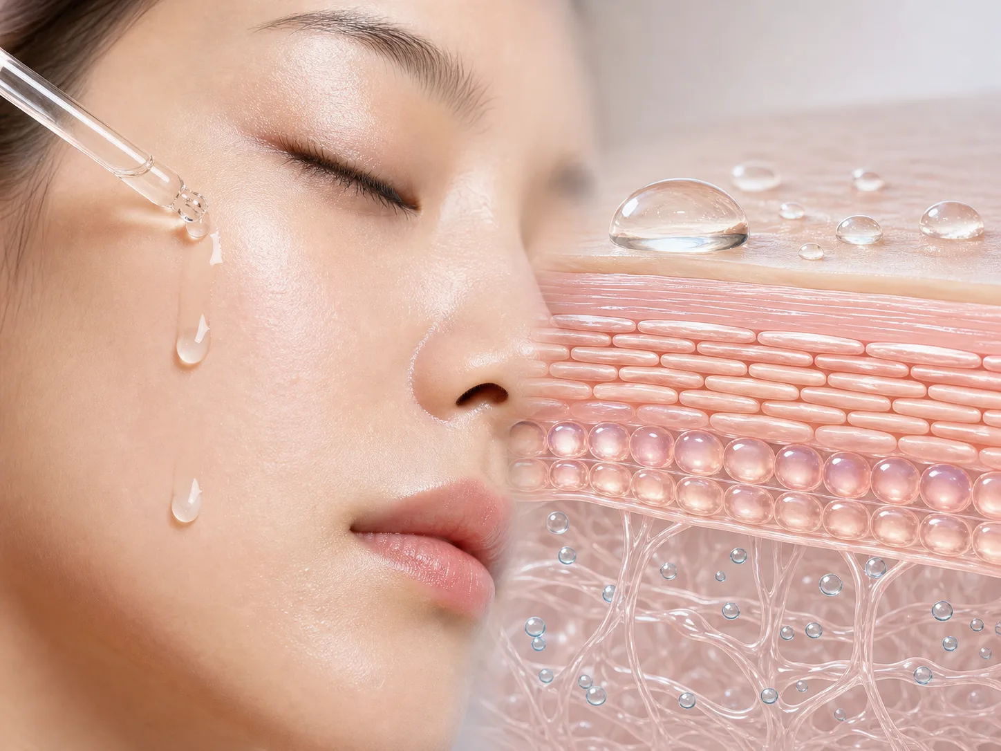 Hyaluronic Acid and a skin-layer absorption visual