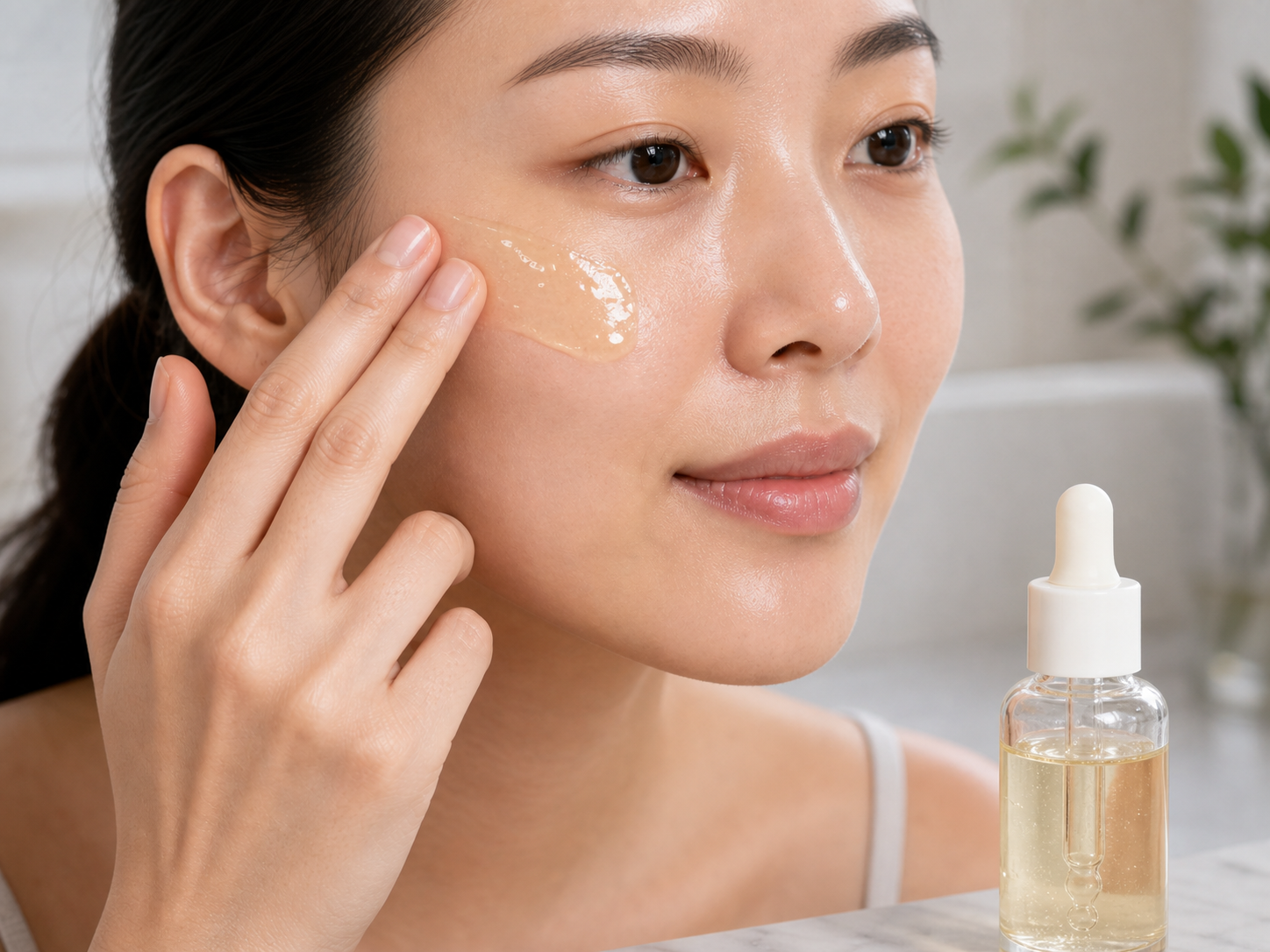 Ascorbic Acid 성분이 쓰이는 보습 제형 질감 이미지