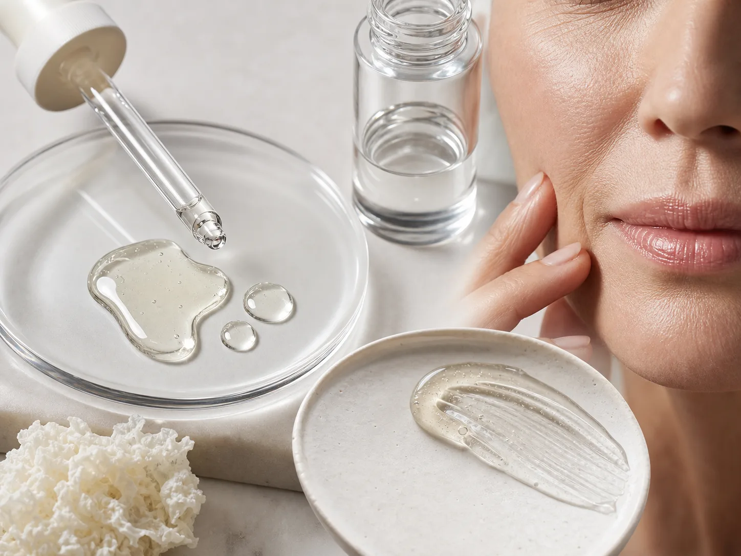 Sh-Oligopeptide-1 raw cosmetic material with formulation textures