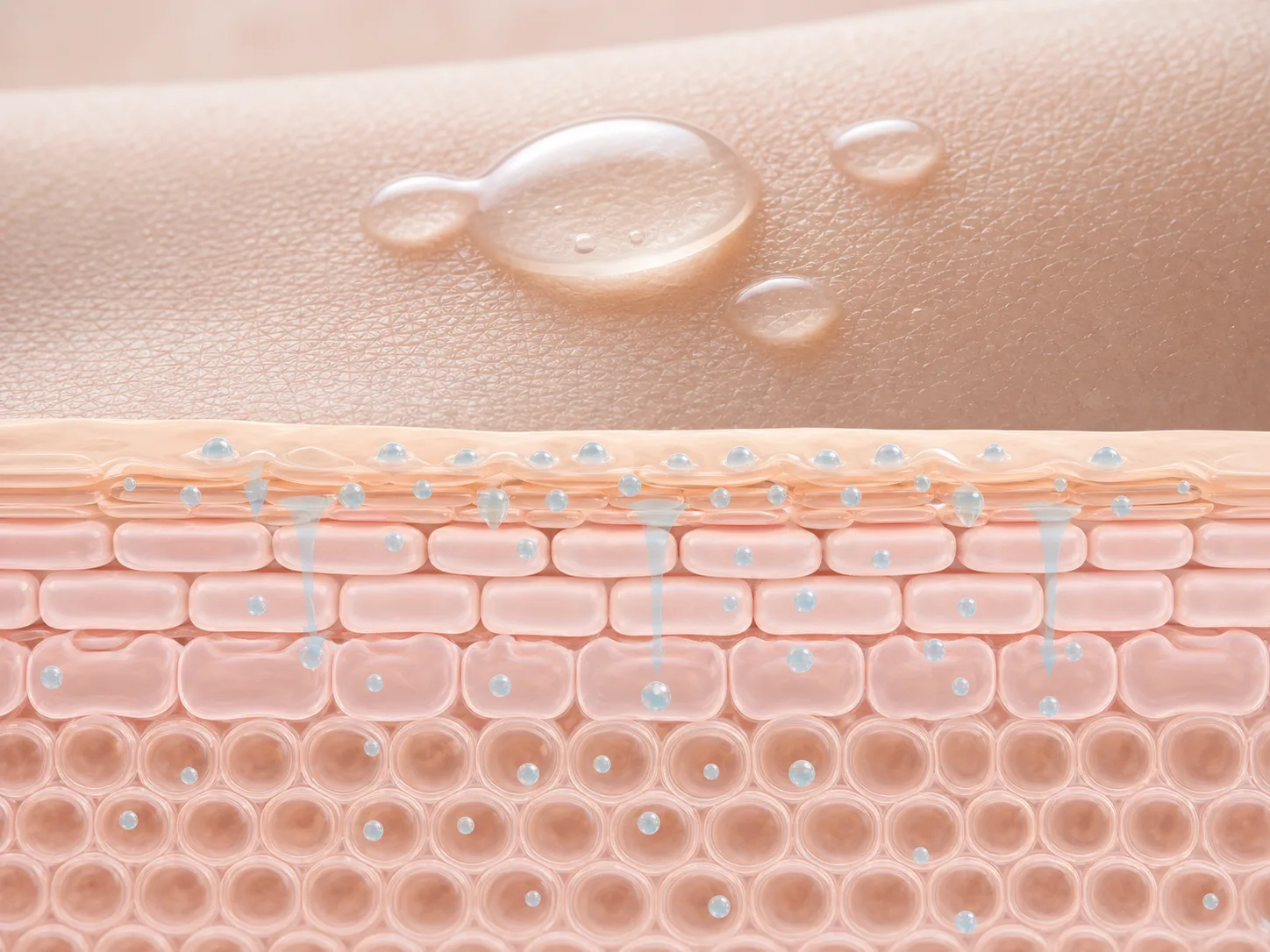 Sh-Oligopeptide-1 and a skin-layer absorption visual