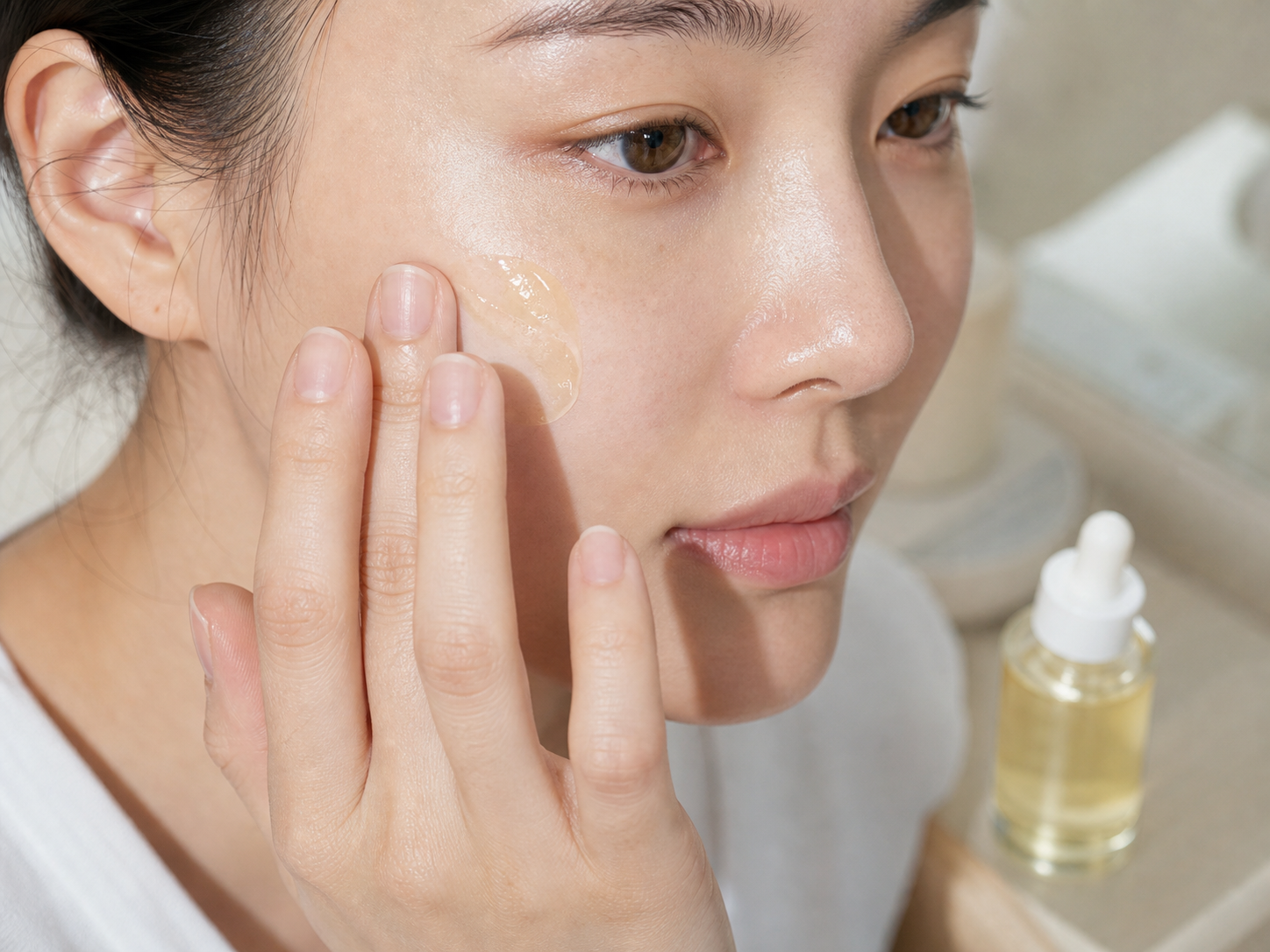 Ascorbic Acid 성분이 쓰이는 보습 제형 질감 이미지