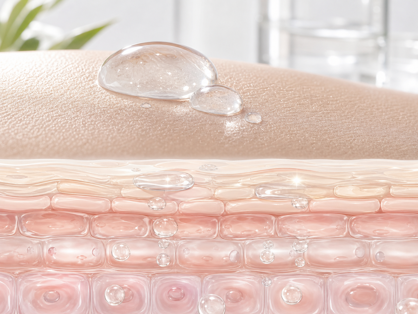 Beta-Glucan and a skin-layer absorption visual