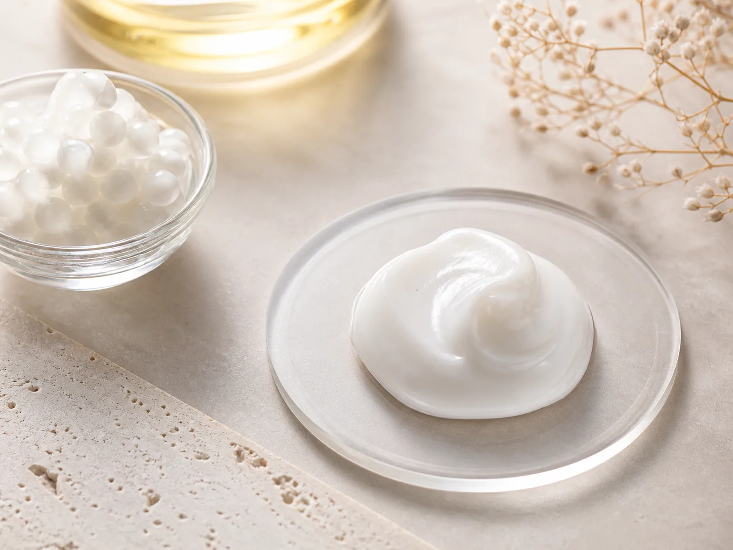 Ceramide NP raw cosmetic material with formulation textures
