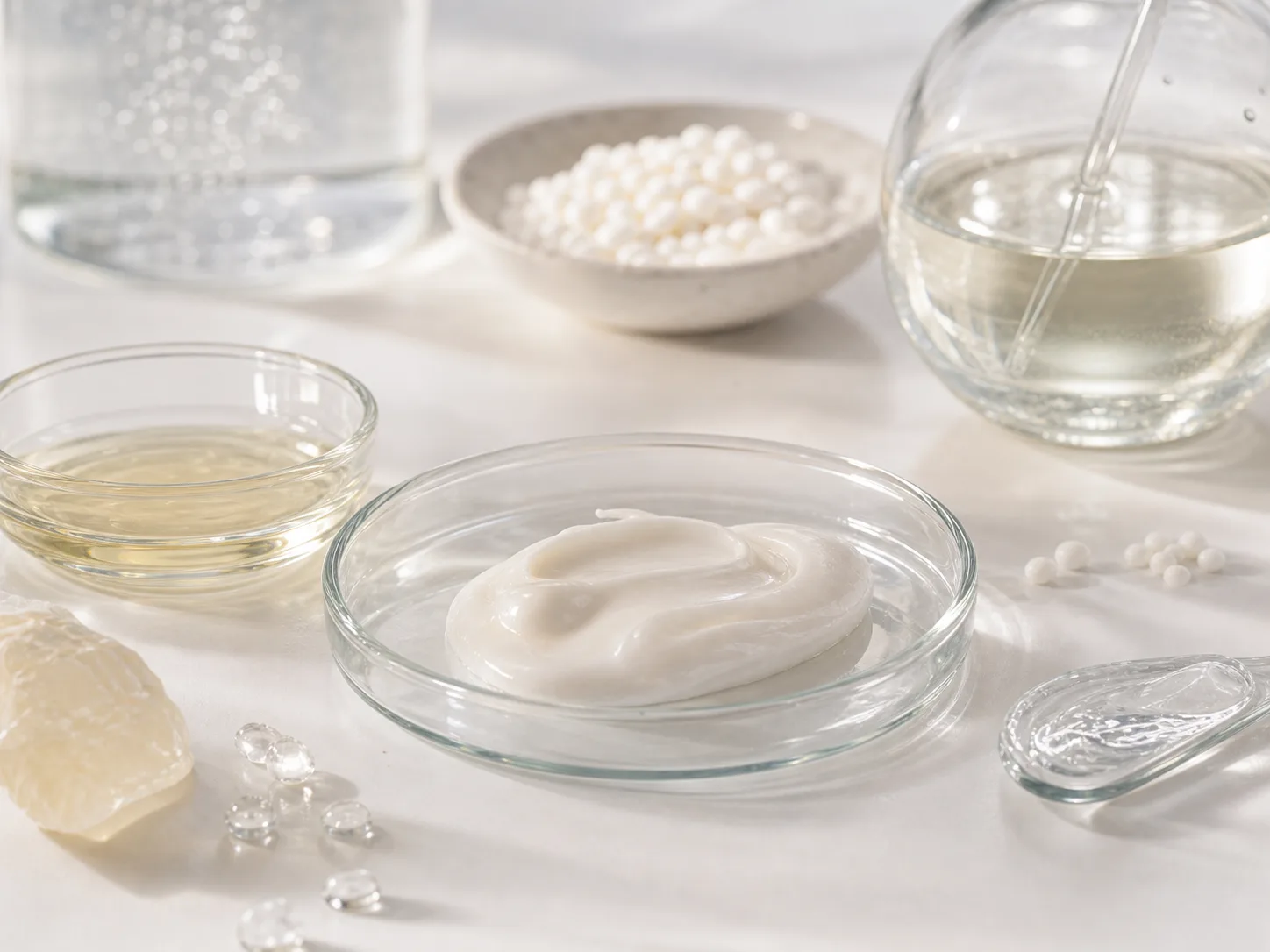 Ceramide NP raw cosmetic material with formulation textures