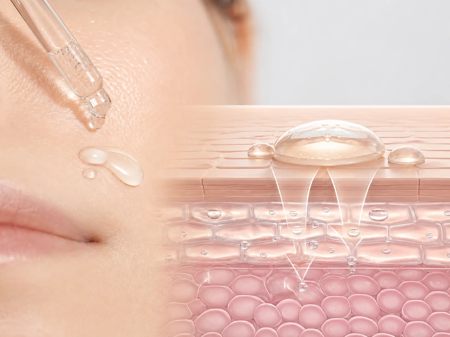 Glutathione and a skin-layer absorption visual