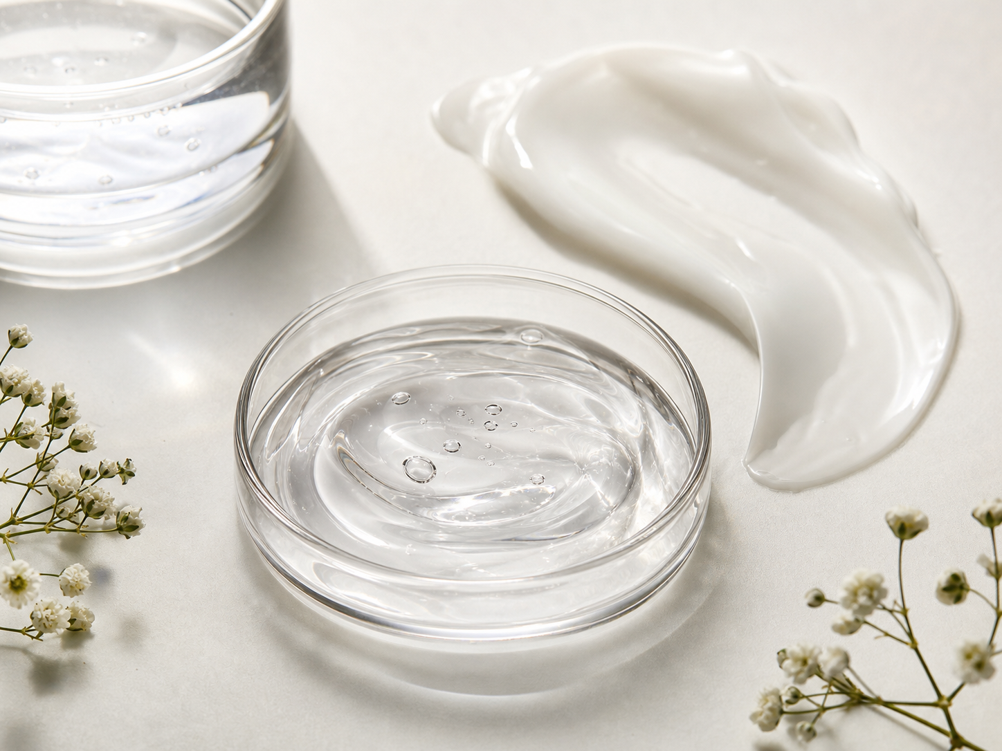 Panthenol raw cosmetic material with formulation textures
