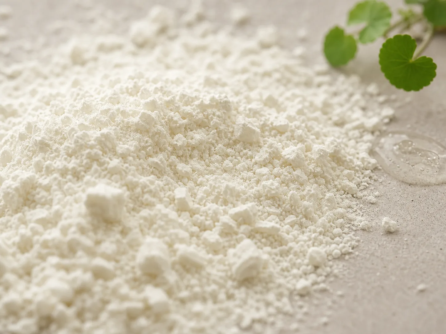Asiatic Acid raw cosmetic material with formulation textures