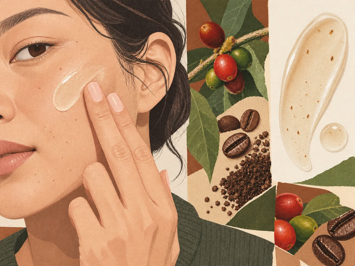 Coffea Arabica (Coffee) Seed Extract product texture being applied to skin