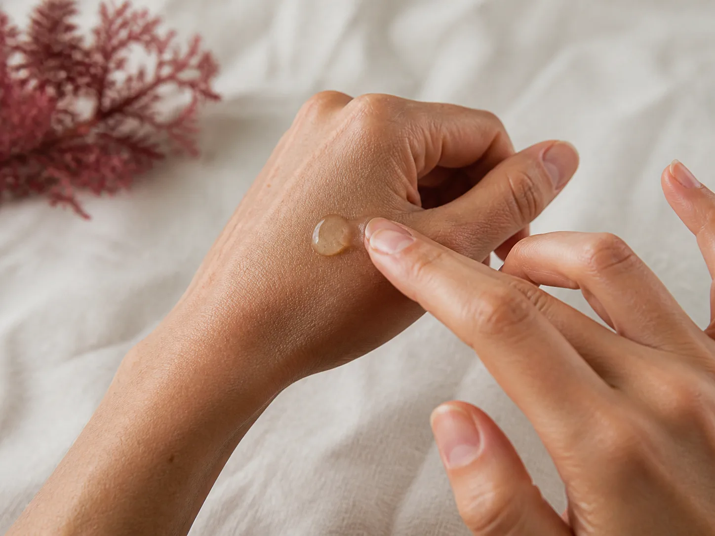 Corallina Officinalis Extract product texture being applied to skin