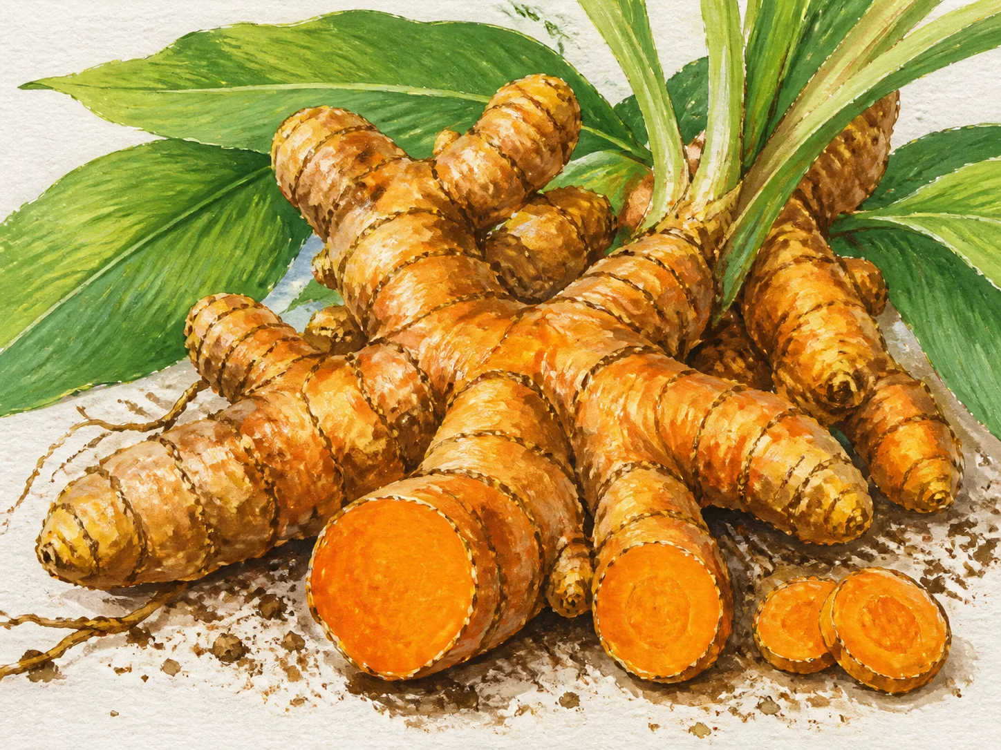Curcuma Longa (Turmeric) Root Extract raw cosmetic material with formulation textures