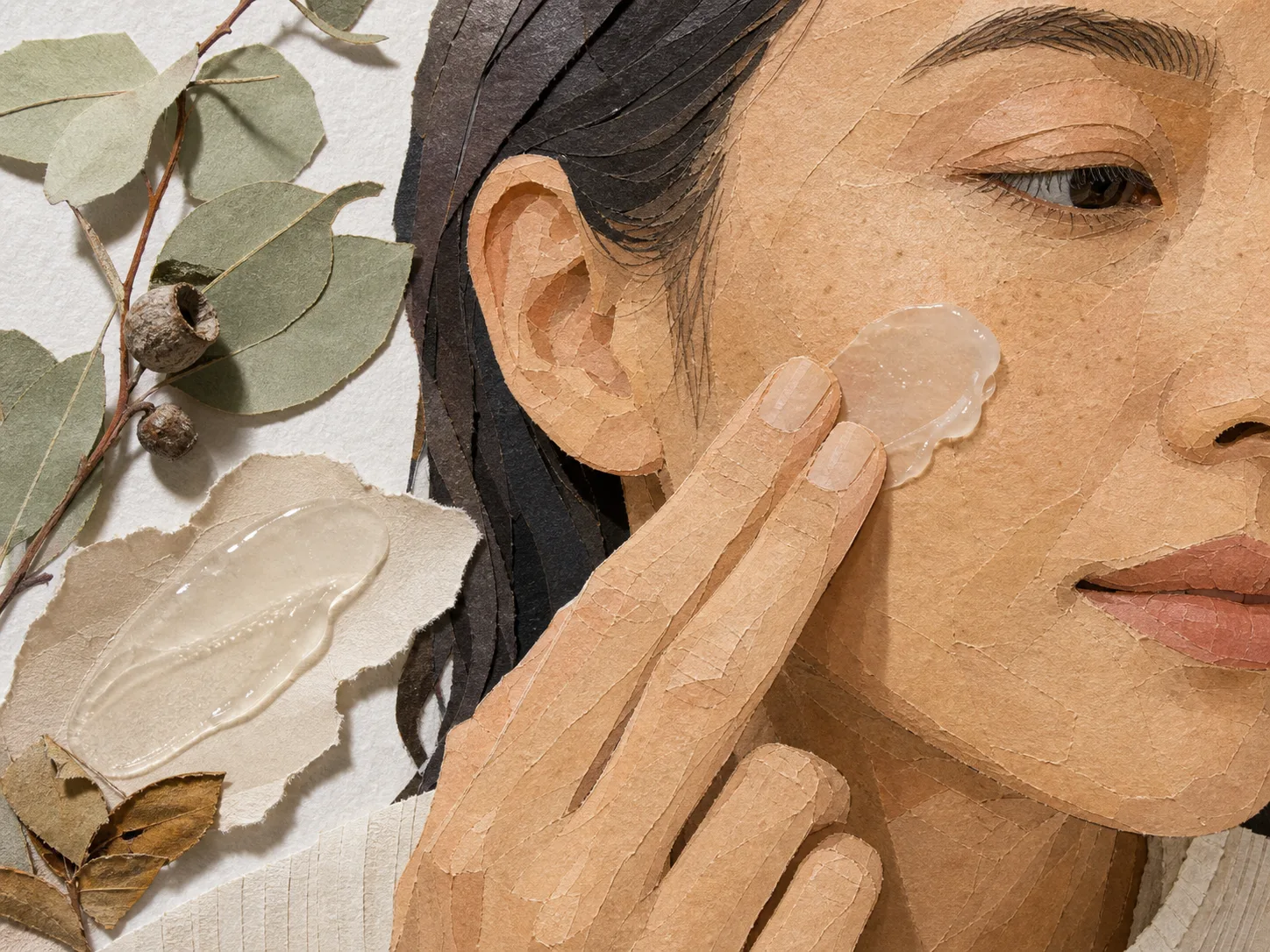 Eucalyptus Globulus Leaf Extract product texture being applied to skin