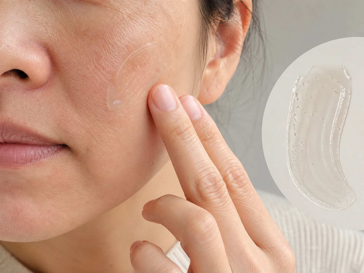 Ferulic Acid 성분이 쓰이는 보습 제형 질감 이미지