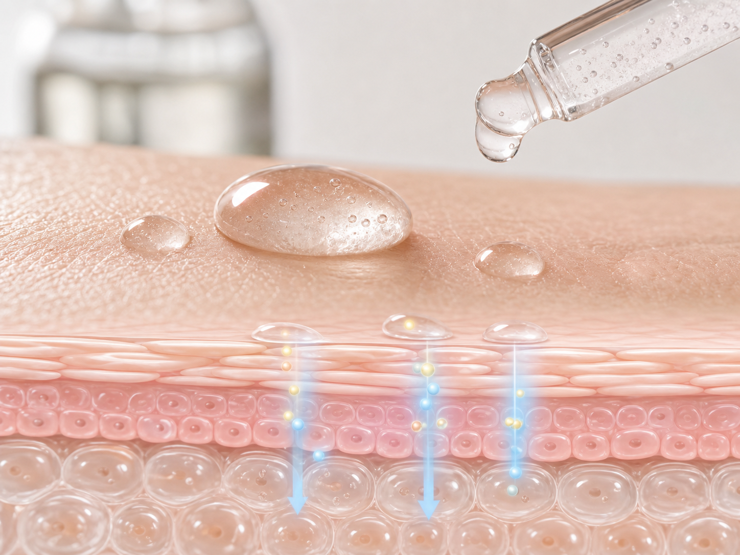 Hydroxyphenyl Propamidobenzoic Acid and a skin-layer absorption visual