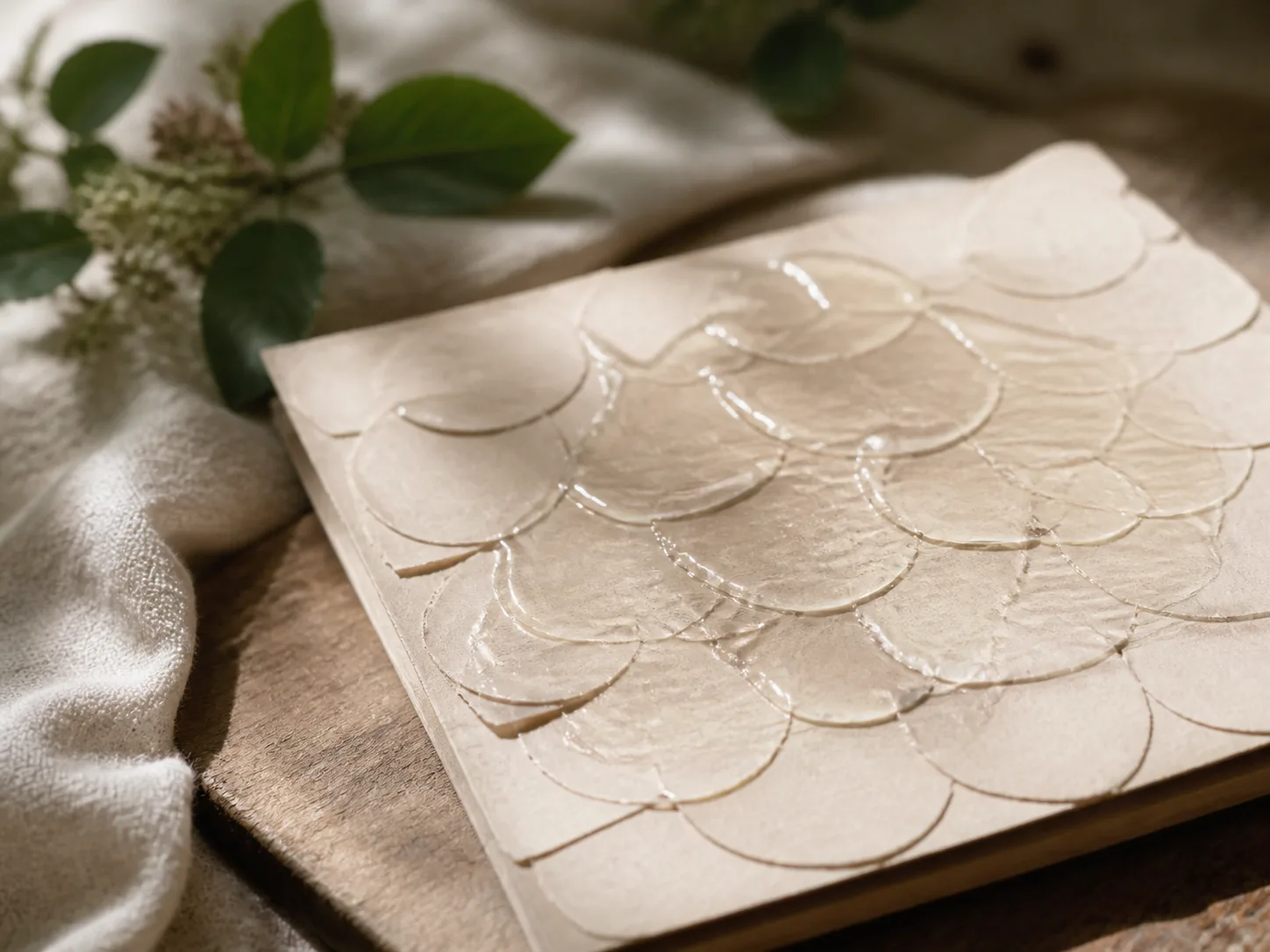 Ocimum Sanctum Leaf Extract and a skin-layer absorption visual