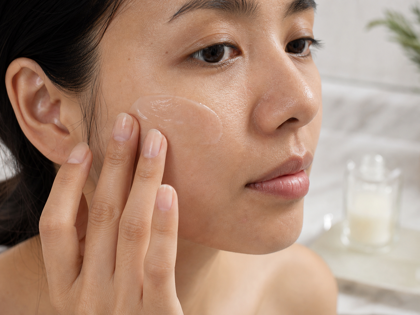 Rosmarinus Officinalis (Rosemary) Leaf Extract product texture being applied to skin