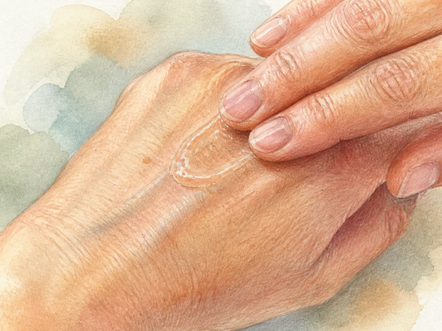 Saccharide Isomerate product texture being applied to skin