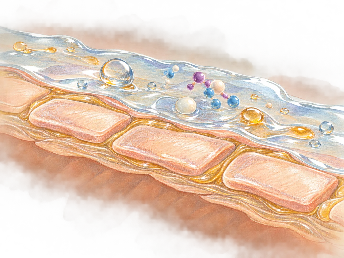 Salmon Egg Extract and a skin-layer absorption visual