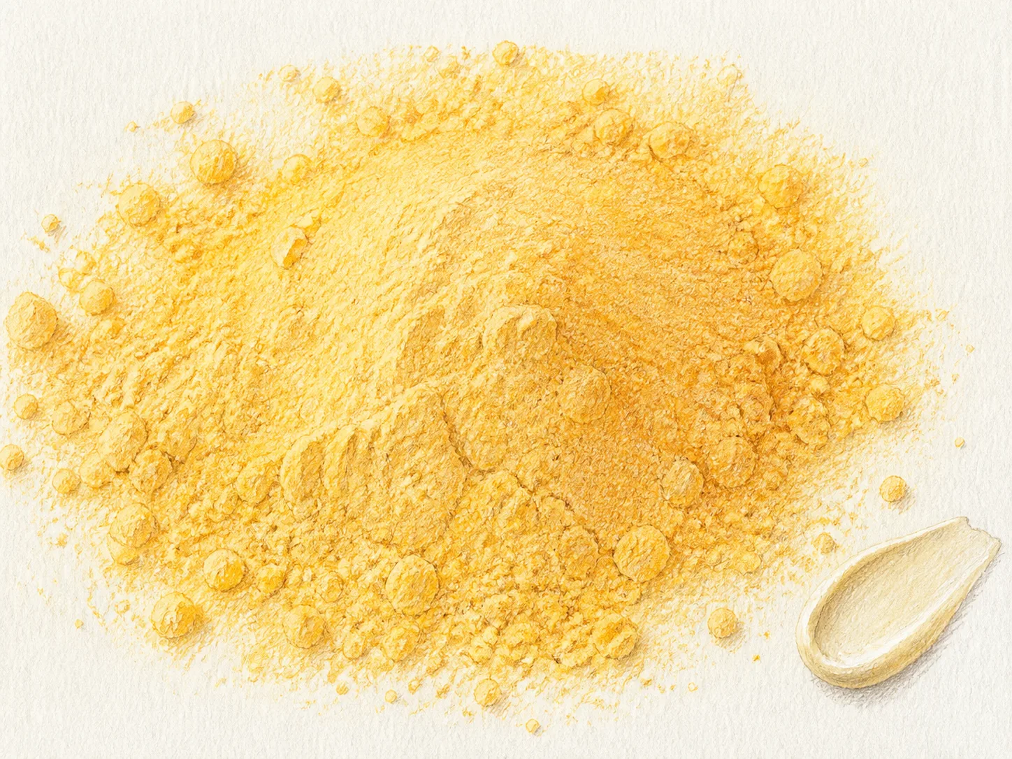 Ubiquinone 원료와 화장품 제형 질감을 보여주는 이미지