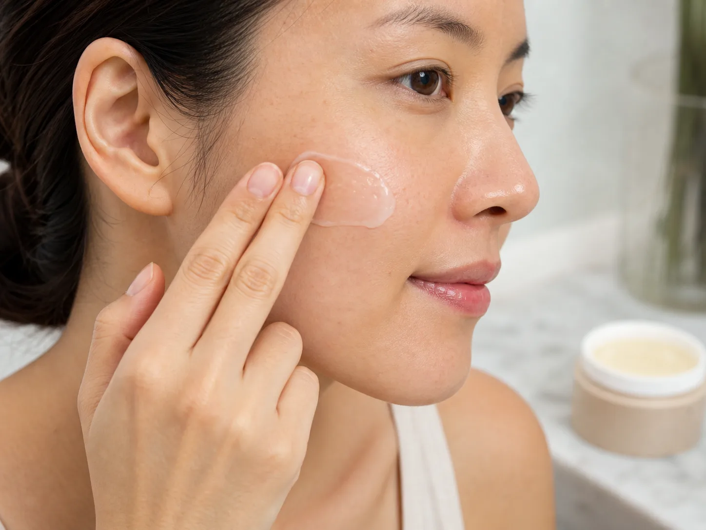 Vincetoxicum Atratum Extract product texture being applied to skin