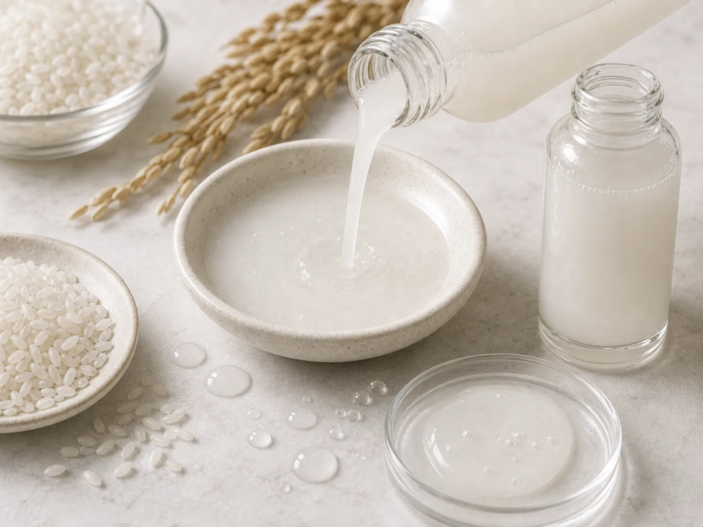 Rice Extract 성분이 쓰이는 보습 제형 질감 이미지